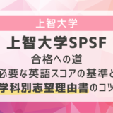 上智大学SPSF合格への道｜必要な英語スコアの基準と学科別志望理由書のコツ