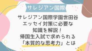 サレジアン国際学園世田谷 エッセイ対策に必要な知識を解説！帰国生入試で求められる「本質的な思考力」とは