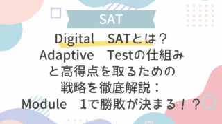 Digital SATとは？Adaptive Testの仕組みと高得点を取るための戦略を徹底解説：Module 1で勝敗が決まる！？